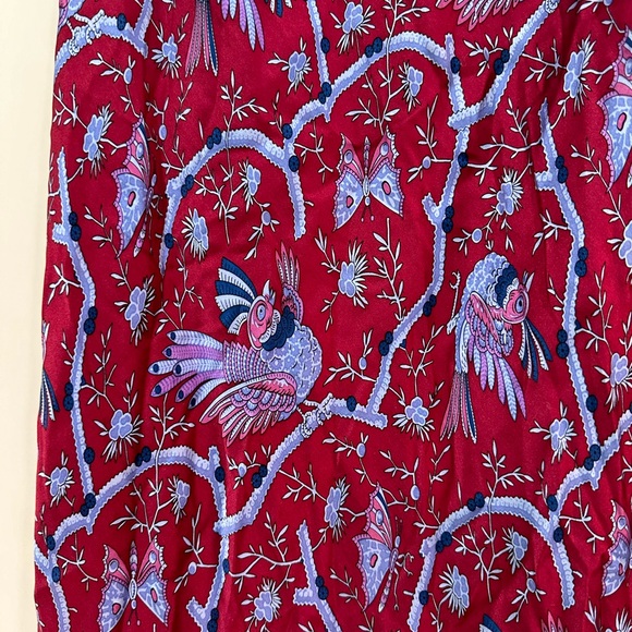 Vintage Betsey Johnson Silk Burnout Slip Dress Bird Pattern Made in USA (23) - Picture 3 of 6